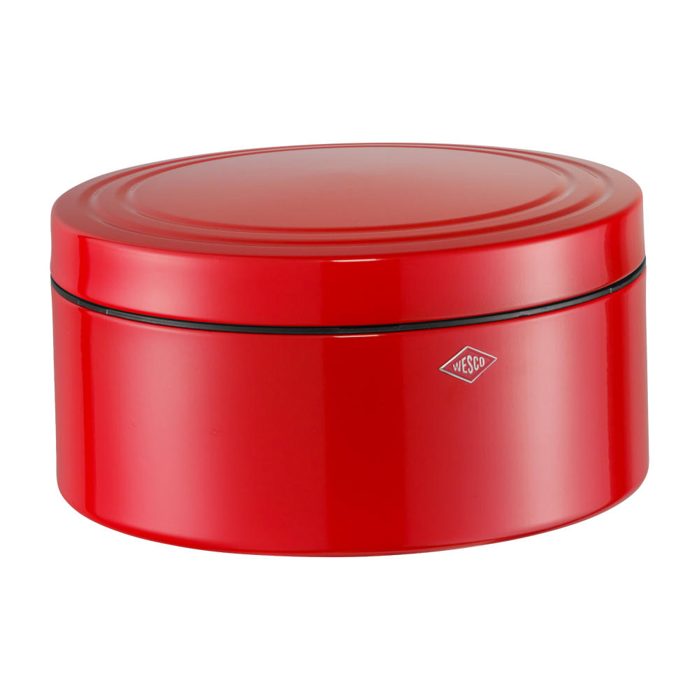 Wesco Cookie Box, Cookie Tin, Biscuit Tin, Pastry Tin, Red, Sheet Steel, 324402-02