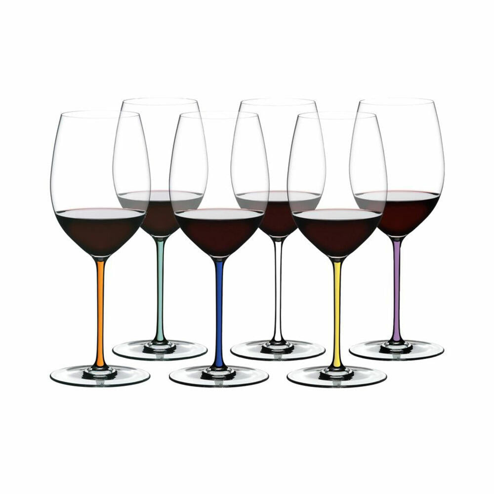 Riedel Fatto A Mano Gift Set Cabernet Merlot, 6er Set, Rotweinglas, Weinglas, Kristallglas, 709 ml, 7900/0-24