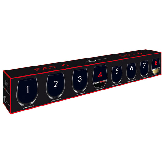 Riedel O Buy 8 Pay 6, 4 x Cabernet / Merlot 0414/0 & 4 x Chardonnay / Viognier 0414/05, high quality glass, 5414/50