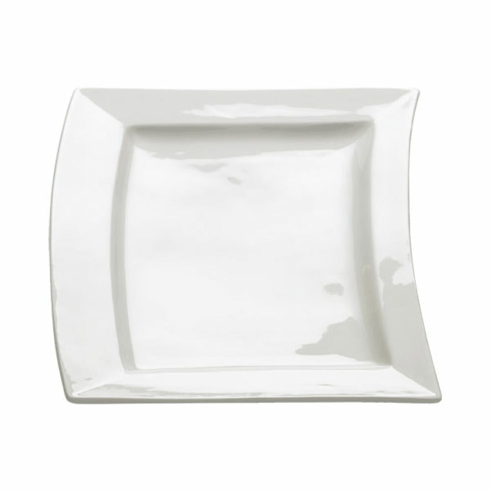 Maxwell & Williams Sway Square Plate, Tray, Serving Plate, Square, Porcelain, White, 25.5 cm, JX31023