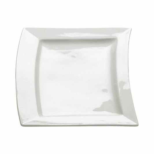 Maxwell & Williams Sway Square Plate, Tray, Serving Plate, Square, Porcelain, White, 25.5 cm, JX31023