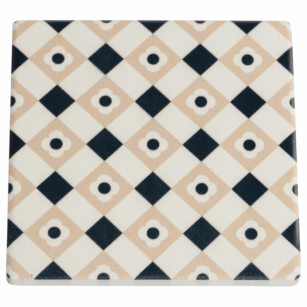 Maxwell & Williams Medina Keramikuntersetzer Zagora, Keramikablage, Ablage, Keramik / Kork, Mehrfarbig, 9.5 cm, DU0018