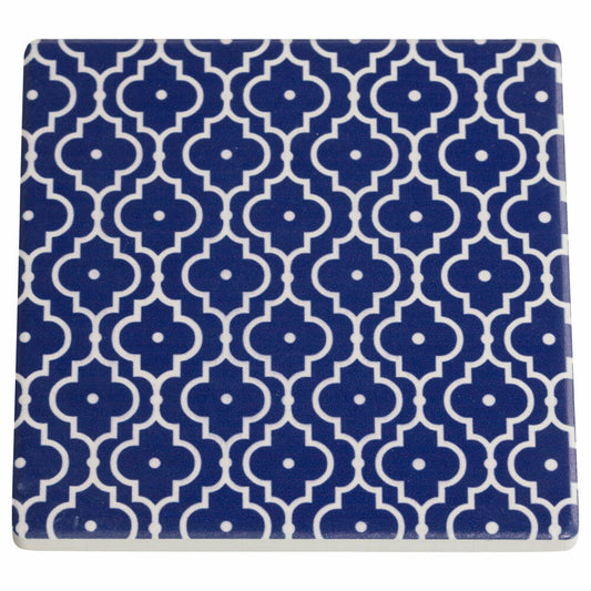 Maxwell & Williams Medina Ceramic Coaster Taza, Ceramic Tray, Tray, Ceramic / Cork, Multi-Colour, 9.5 cm, DU0019