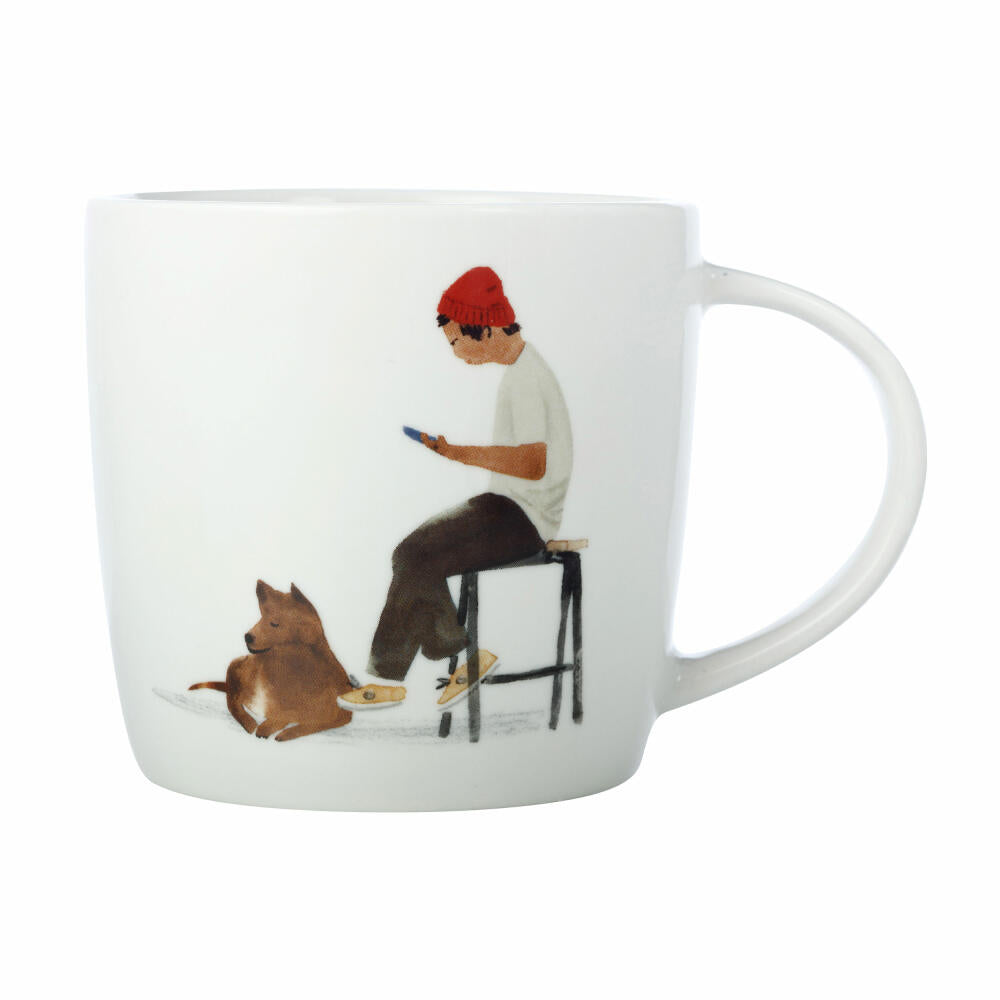 Maxwell & Williams Mug Best Furry Friends - Cafe Waiting, Cup, Dog Motif, Porcelain, 400 ml, DX1066