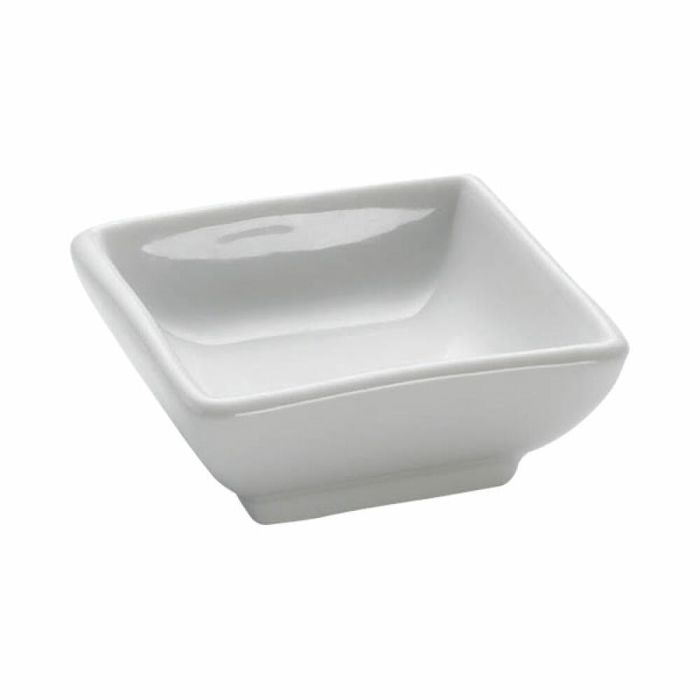 Maxwell & Williams Square Dipschale Eckig, Schale, Schälchen, Snackschale, Porzellan, Weiß, 40 ml, 7 cm, Z857
