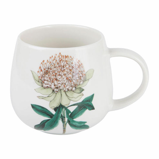 Maxwell & Williams GOLDEN SUMMER Becher Waratah, Kaffeebecher, Tasse, in Geschenkbox, Porzellan, 400 ml, DX1287