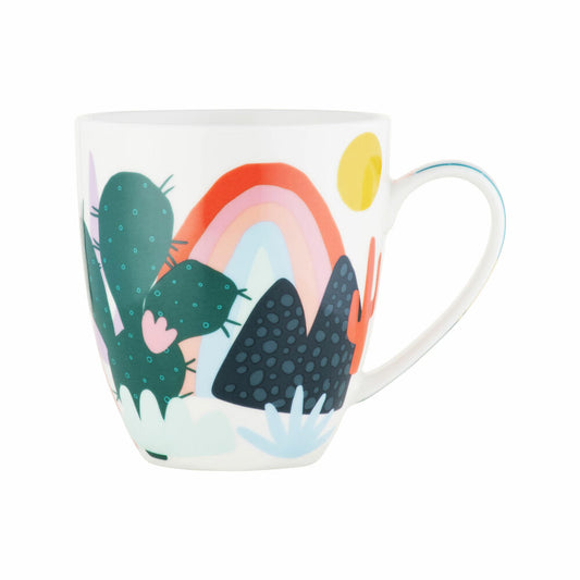 Maxwell & Williams RJ Sunset Mug Cactus, Coffee Mug, Tea Cup, Cup, in Gift Box, Porcelain, 510 ml, DX1329