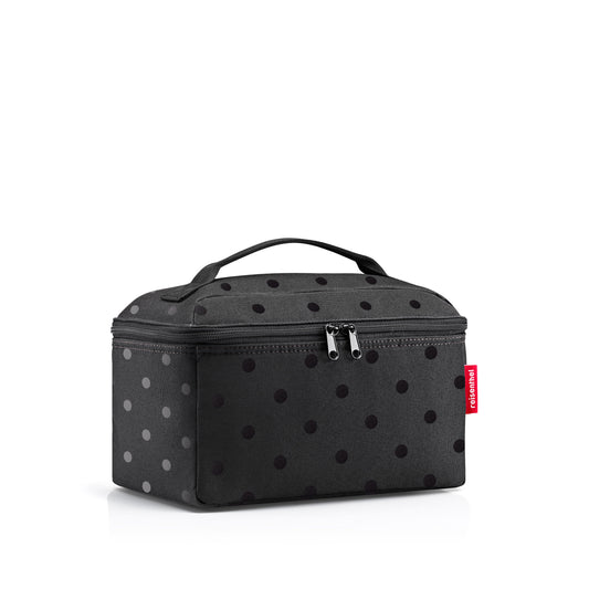 reisenthel beautycase, Kosmetiktasche, Kulturtasche, Glossy Dots Black, 4 L, FF7075
