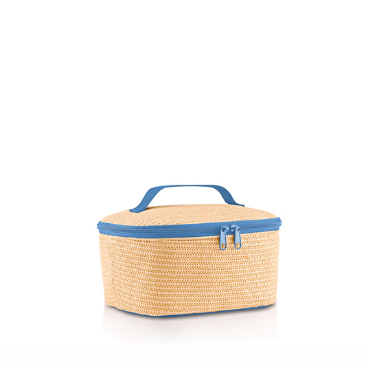 reisenthel coolerbag S pocket, Kühltasche, Isolierte Tasche, Thermotasche, Raffia Blue, 2.5 L, LG4121