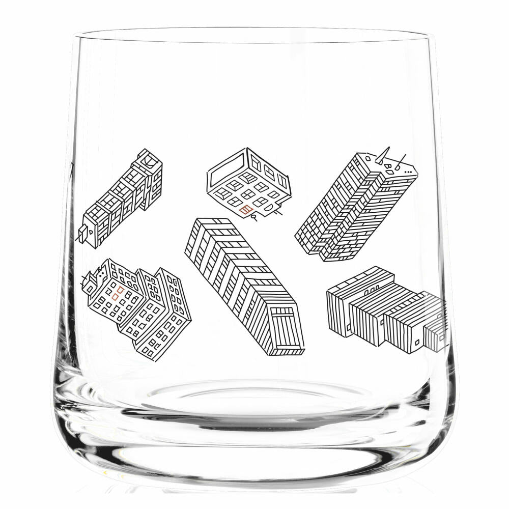 Ritzenhoff Next Whisky Tumbler, 2er Set mit Reinigungstuch, Nr. 4, 25 Jahre, Olaf Hajek, Vasco Mourão, Glas, 250 ml