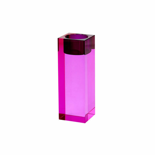 Gift Company tealight holder Sari L, lantern, decorative light, crystal glass, pink, 14 cm, 1096905013