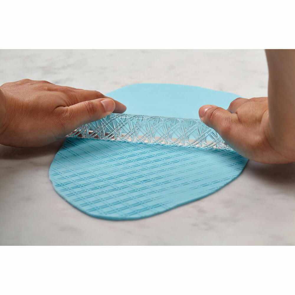 Städter Struktur- und Prägerolle Diamant, Strukturrolle, Fondant, Rollstab, Tortendekoration, 33 cm, CB55517