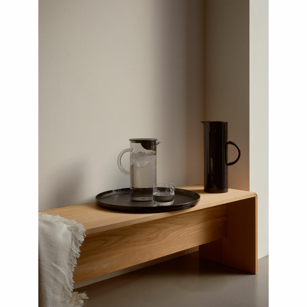Stelton serving tray EM, round tray, ABS plastic, black, 40 cm, 1309
