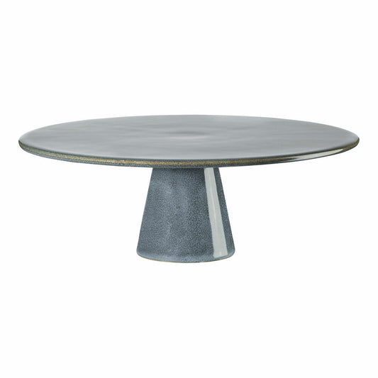 ASA Selection saisons cake plate, cake plate, serving plate, with base, stoneware, Ø 30 cm, denim / blue, 47666118