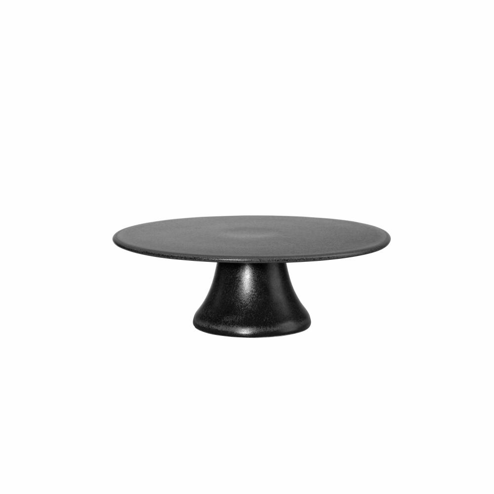 ASA Selection Grande cake plate, cake plate, serving plate, stoneware, Black Iron, Ø 22.5 cm, 4796174