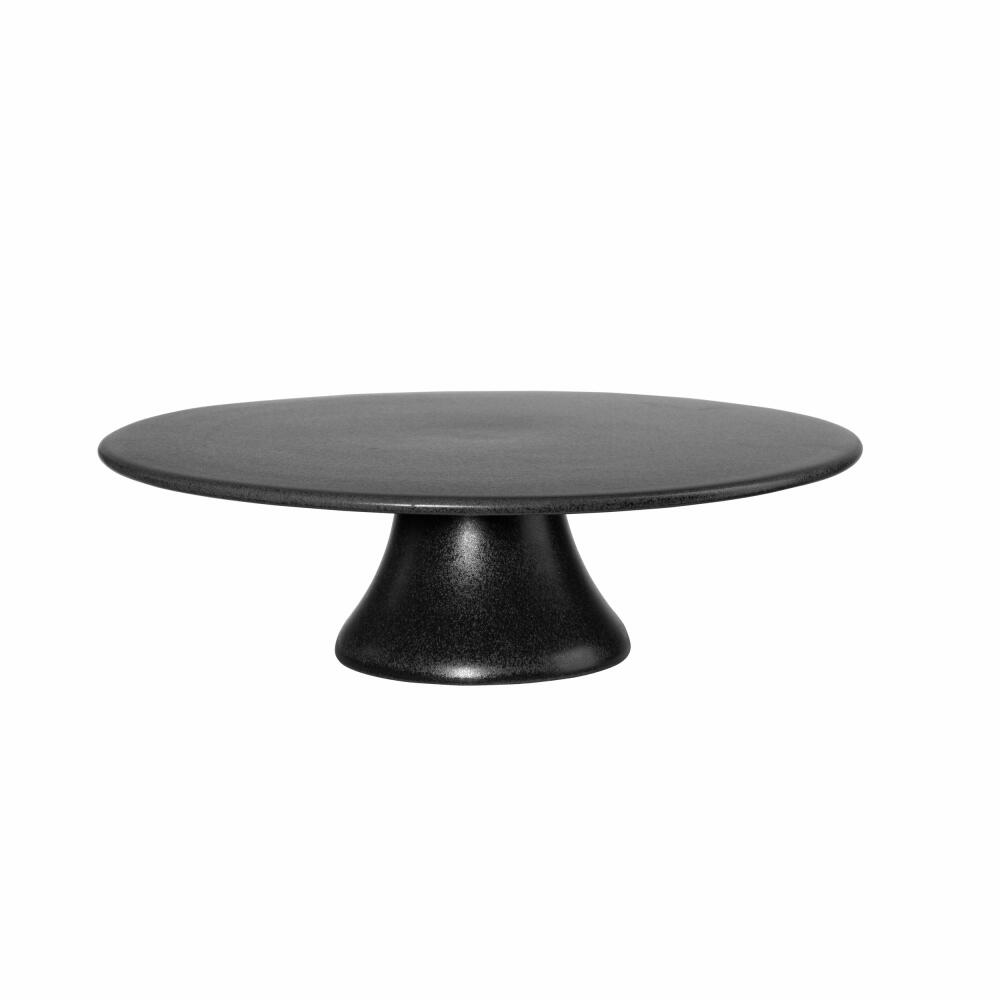 ASA Selection Grande cake plate, cake plate, serving plate, stoneware, Black Iron, Ø 29 cm, 4797174