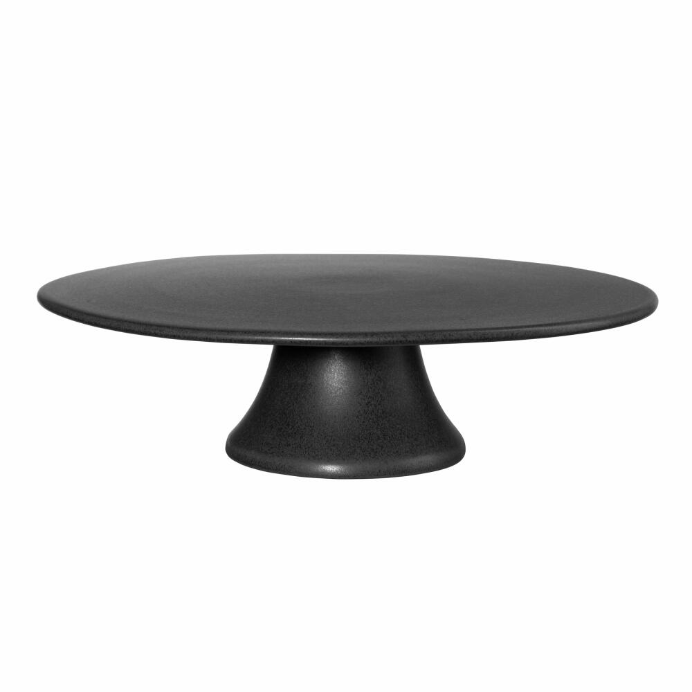 ASA Selection Grande cake plate, cake plate, serving plate, stoneware, Black Iron, Ø 35 cm, 4798174