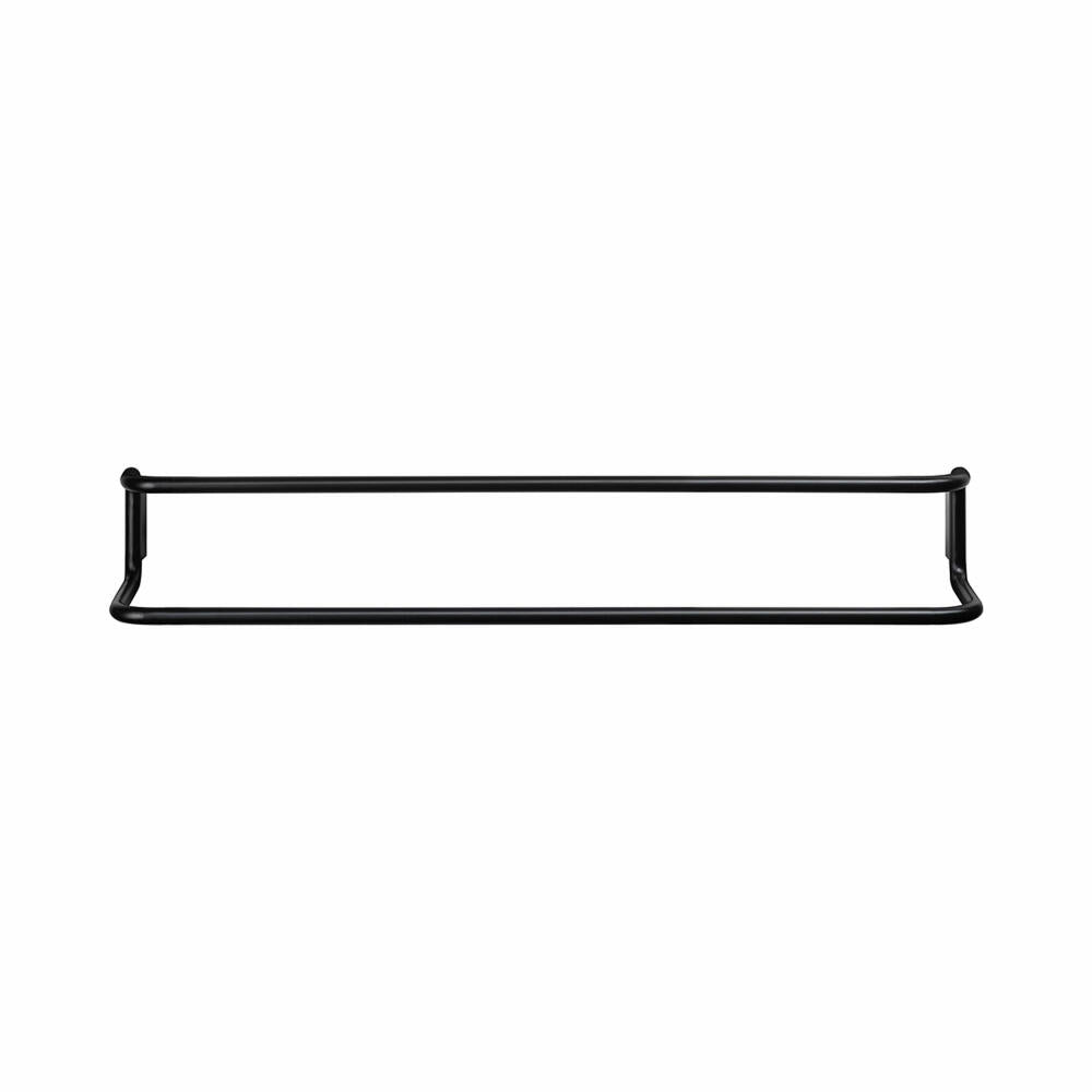 Blomus double towel holder Modo, towel rail, stainless steel titanium coated, black, 60 cm, 66439