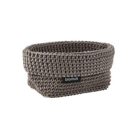 Blomus crochet basket Tela, storage basket for the bathroom, synthetic fiber, Fungi, M, 66469