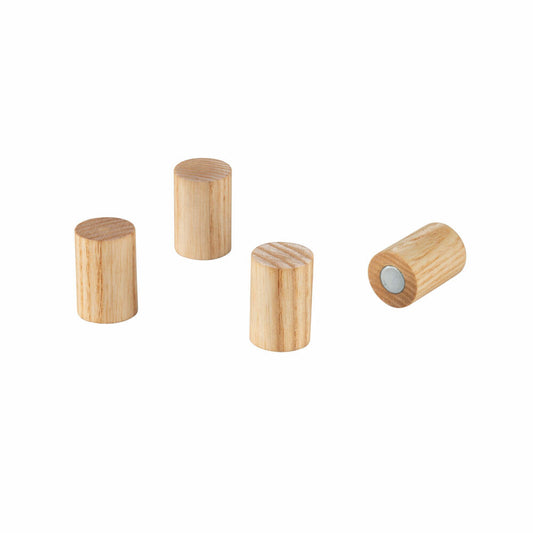 Blomus Magnets Set of 4 Koreo Color Wood, Ash Wood, Untreated, Neodymium Magnet, 66509