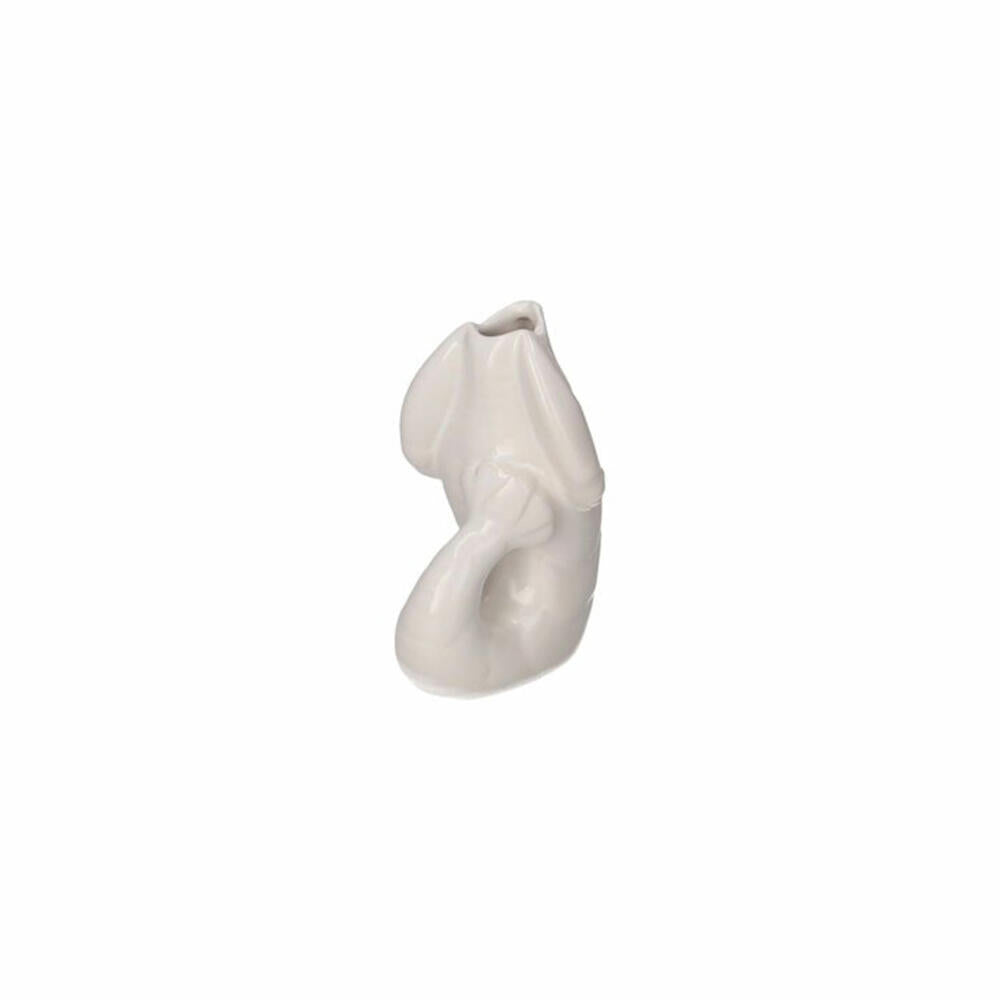 Gift Company Vase Madame Crevette XS, Dekovase in Hummer-Form, Steingut, Weiß, H 14 cm, 1214502001