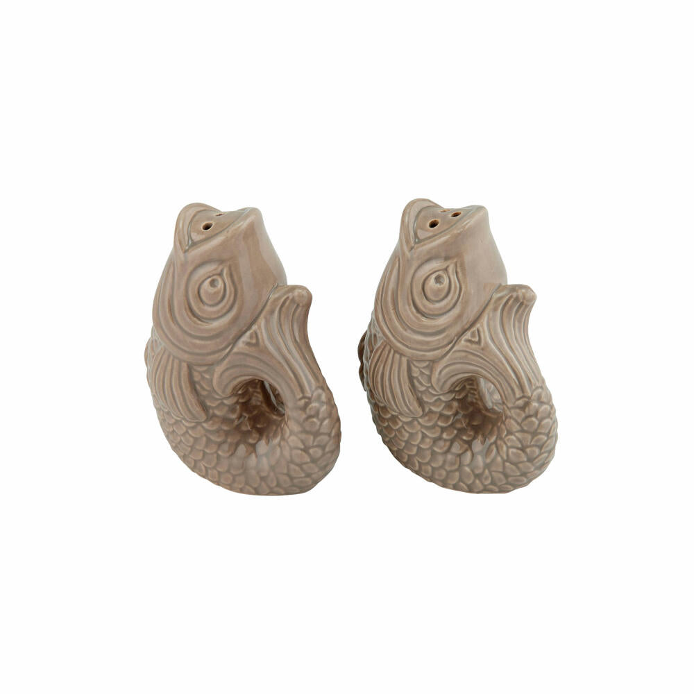 Gift Company salt and pepper shaker set Monsieur Carafon 2-piece, stoneware, sandstone, 9 cm, 1096601029