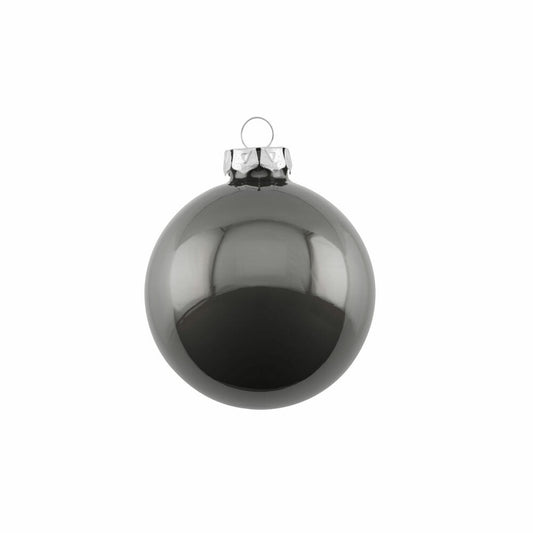 Gift Company Christbaumkugel Opal, Weihnachtskugel, Baumschmuck, Glas, Dunkelgrau, Ø 8 cm, 11670