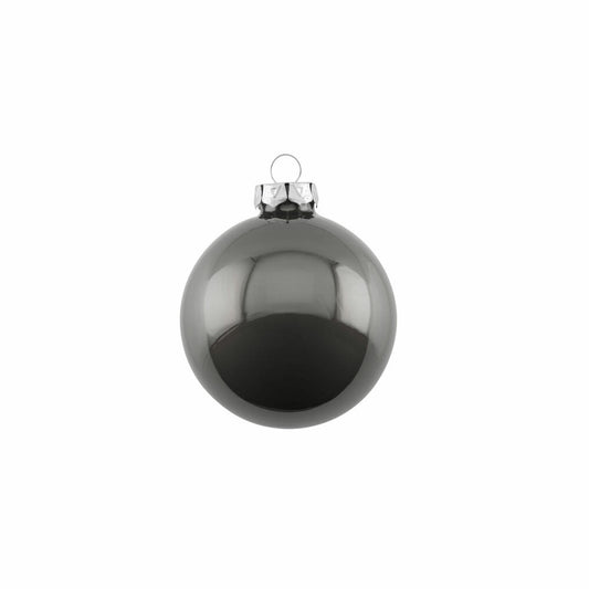 Gift Company Christbaumkugel Opal, Weihnachtskugel, Baumschmuck, Glas, Dunkelgrau, Ø 6 cm, 11700
