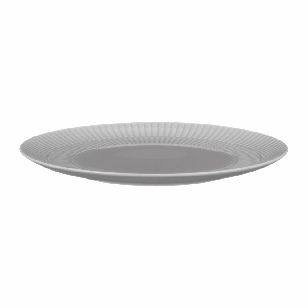 Seltmann Weiden Frühstücksteller Amina Silbergrau, Teller, Porzellan, Grau, 22.5 cm, 001.773597