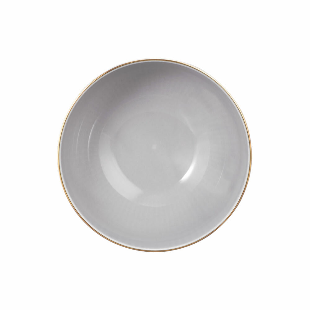 Seltmann Weiden Müslischale Amina Silbergrau Goldrand, Schüssel, Porzellan, Grau, 980 ml, 001.776127
