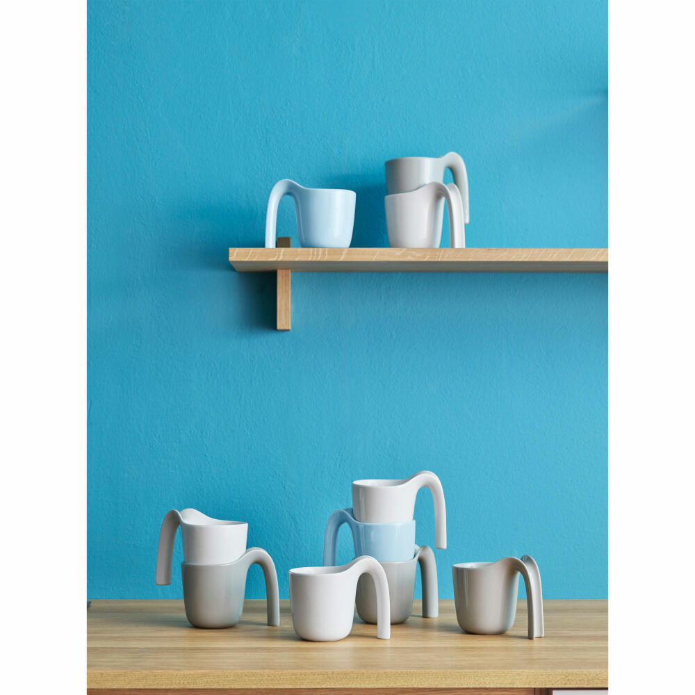 Rig-Tig Mug Ole, stackable coffee mug, cup, stoneware, light grey, 250 ml, Z00145-1