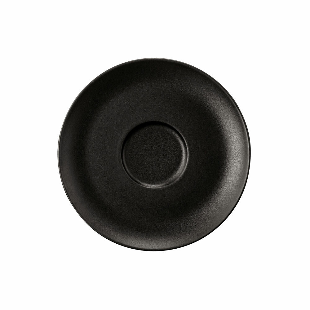 Seltmann Weiden Liberty combination saucer, underplate, porcelain, Velvet Black, Ø 16.1 cm, 001.764278