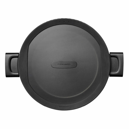 Fiskars Hard Face Casserole, with Lid, Cooking Pot, Cooking Pot, Aluminium, Black, 5 L, Ø 26 cm, 1052228