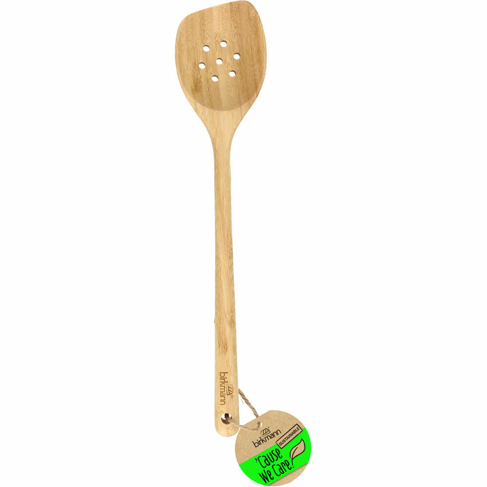 Birkmann Cause We Care spatula with hole, frying spatula, cooking utensils, bamboo, 33 x 7 cm, 889316