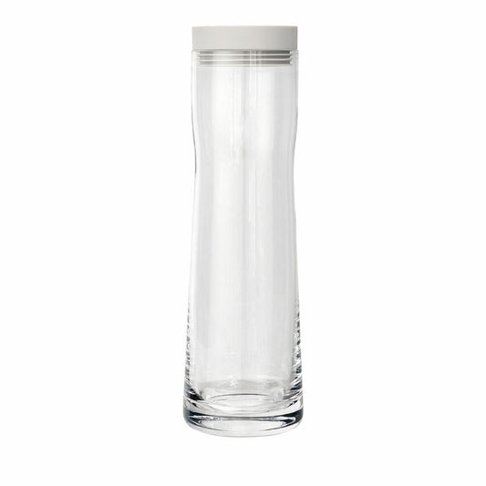 blomus SPLASH Wasserkaraffe, Moonbeam, Edelstahl poliert, Glas klar, Silikon, H 29.5 cm, Ø 9 cm, V 1 l, 63780