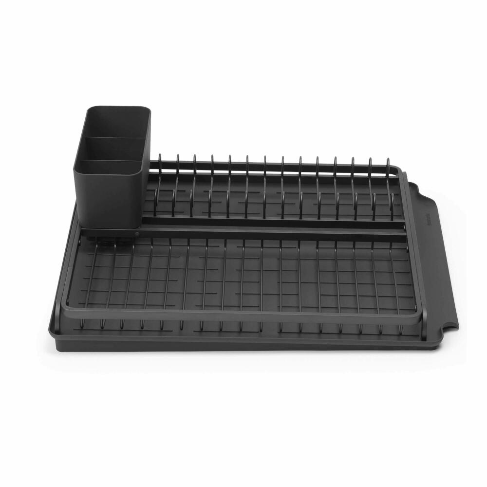 Brabantia Abtropfgestell SinkSide, Geschirrabtropfständer, Geschirrständer, Dark Grey, 117404
