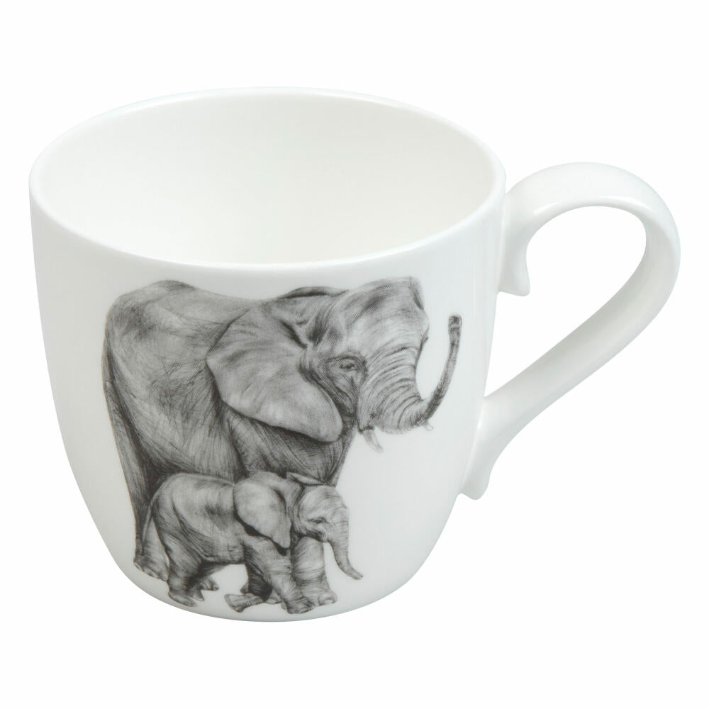 Könitz Becher Amazing Animals - Elefanten, Tasse, Kaffeetasse, Bone China, 450 ml, 11 2 057 2761