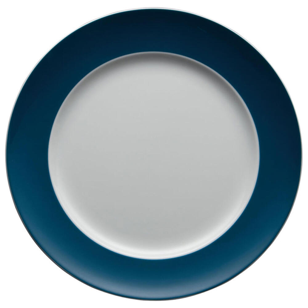 Thomas Sunny Day dinner plate, grill plate, plate, porcelain, petrol blue / blue, dishwasher safe, 27 cm, 10227