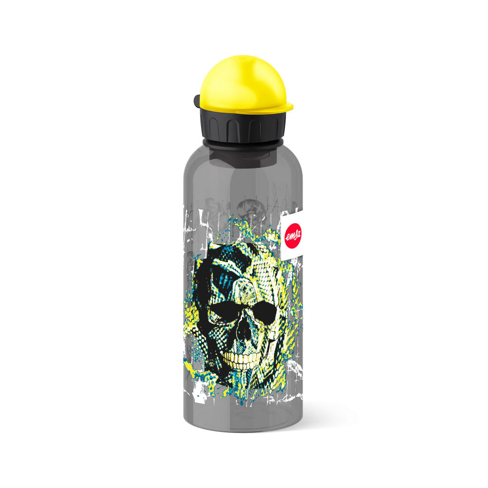 Emsa Teens Tritan Drinking Bottle Children's Drinking Bottle, Bottle, Plastic, Skull, 600 ml, 518131