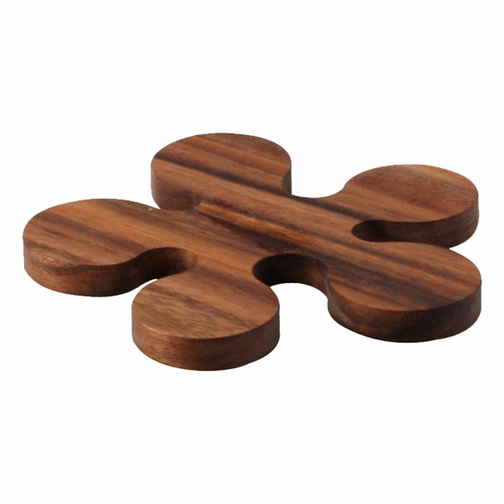 Continenta Untersetzer, Topfuntersetzer, Pfannenuntersetzer, Holzuntersetzer, Blumenförmig, Akazienholz, Ø 16 cm, 4881