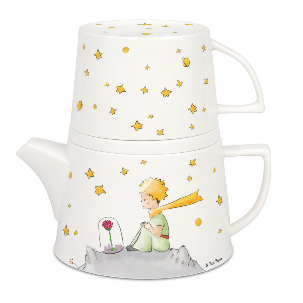 Könitz Tee-Kannen-Set Tea for me - Der kleine Prinz, Teebereiter mit Becher und Deckel, Bone China, 395 ml, 11 5 976 2630