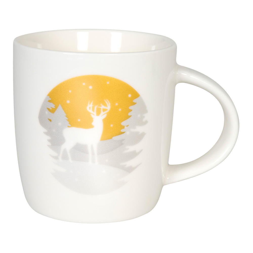 Könitz Becher Simply Golden - Stag, Kaffeebecher, Tasse, Kaffeetasse, Bone China, 350 ml, 11 7 275 2609