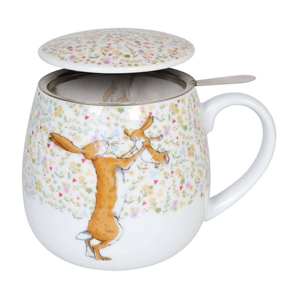 Könitz Tea For You Becher Ich hab dich lieb bis zum Mond, Teebecher, mit Sieb und Deckel, Porzellan, 420 ml, 11 5 143 2452