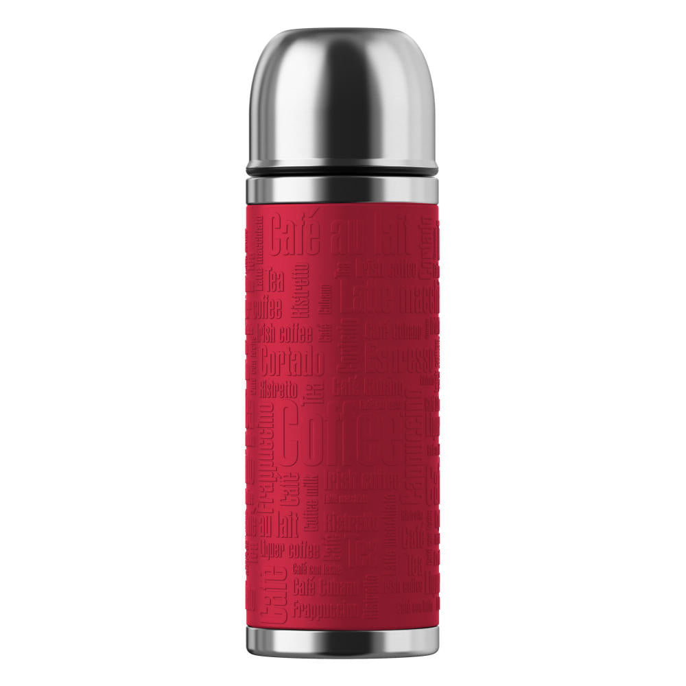 Emsa Senator insulated bottle, insulated bottle, insulated jug, stainless steel, red, 500 ml, 515712