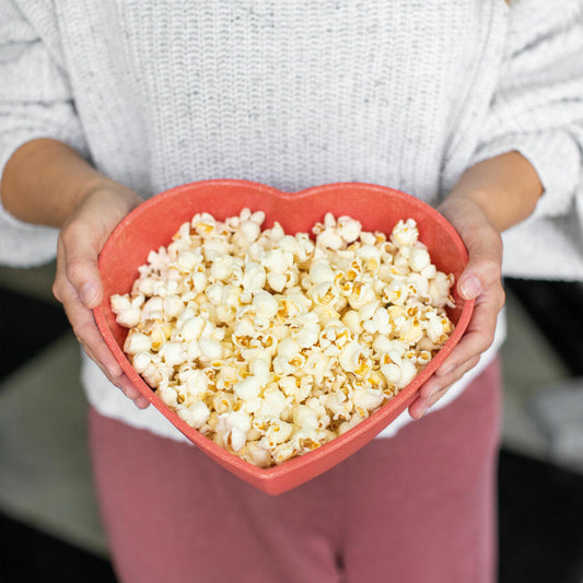 Koziol Bowl Heart No. 3, Heart Bowl, Plastic-Wood Mix, Nature Desert Sand, 7643700