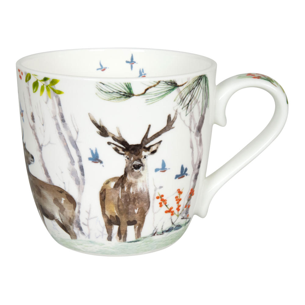 Könitz Becher Victoria Lowe - Winter Deer, Kaffeebecher, Tasse, Kaffeetasse, Bone China, 450 ml, 11 2 057 2616