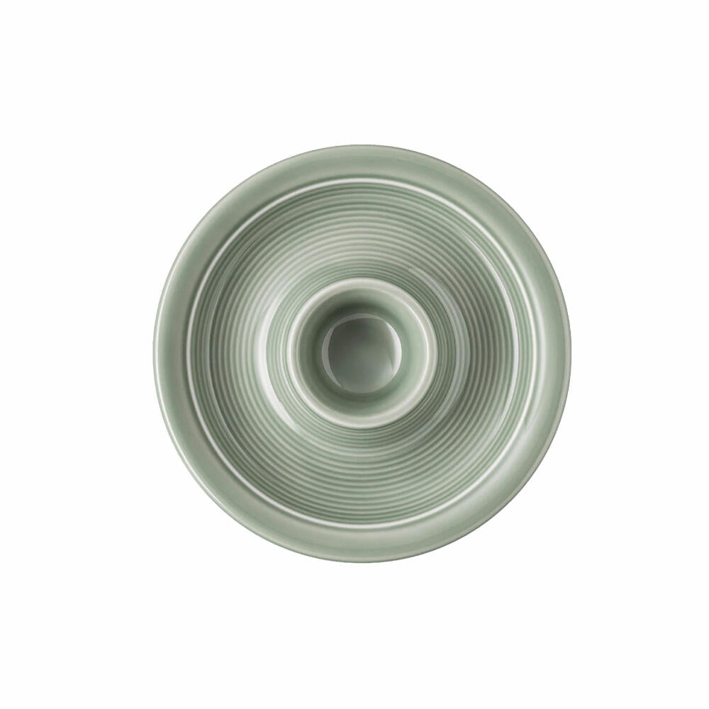 Thomas Trend Colour Egg Cup with Tray, Porcelain, Moss Green, 11400-401922-15525