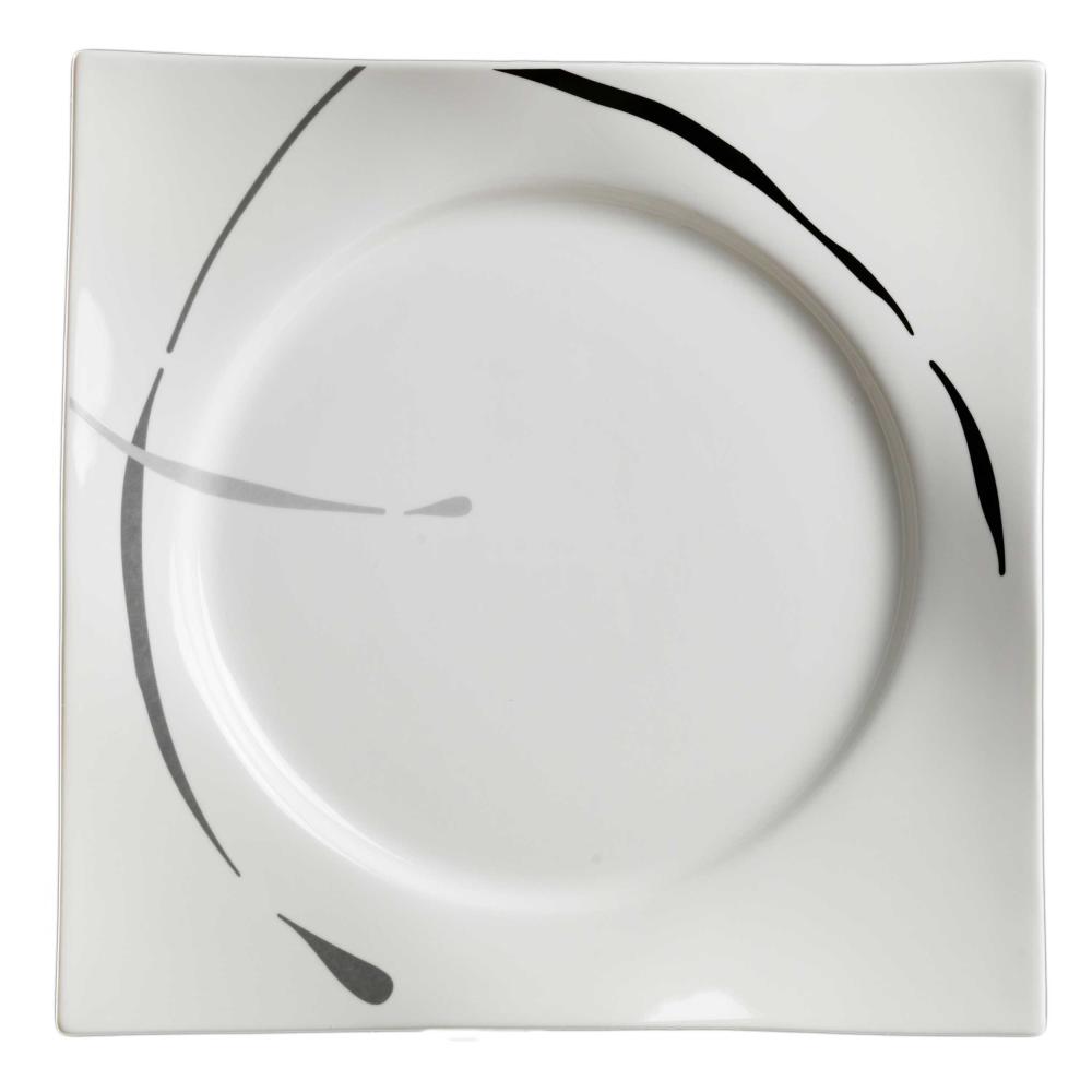 Ritzenhoff & Breker Dacapo dessert plate, tableware, porcelain, grey / black / white, 21 cm, 582826