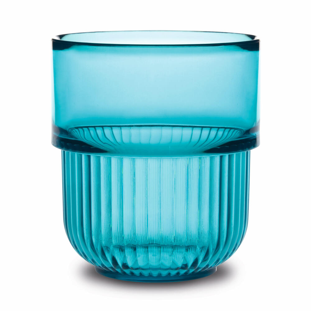 Authentics Kali Becher 2er-Set, Stapelbar, Transparent Ozeanblau, Kunststoff, 1300565