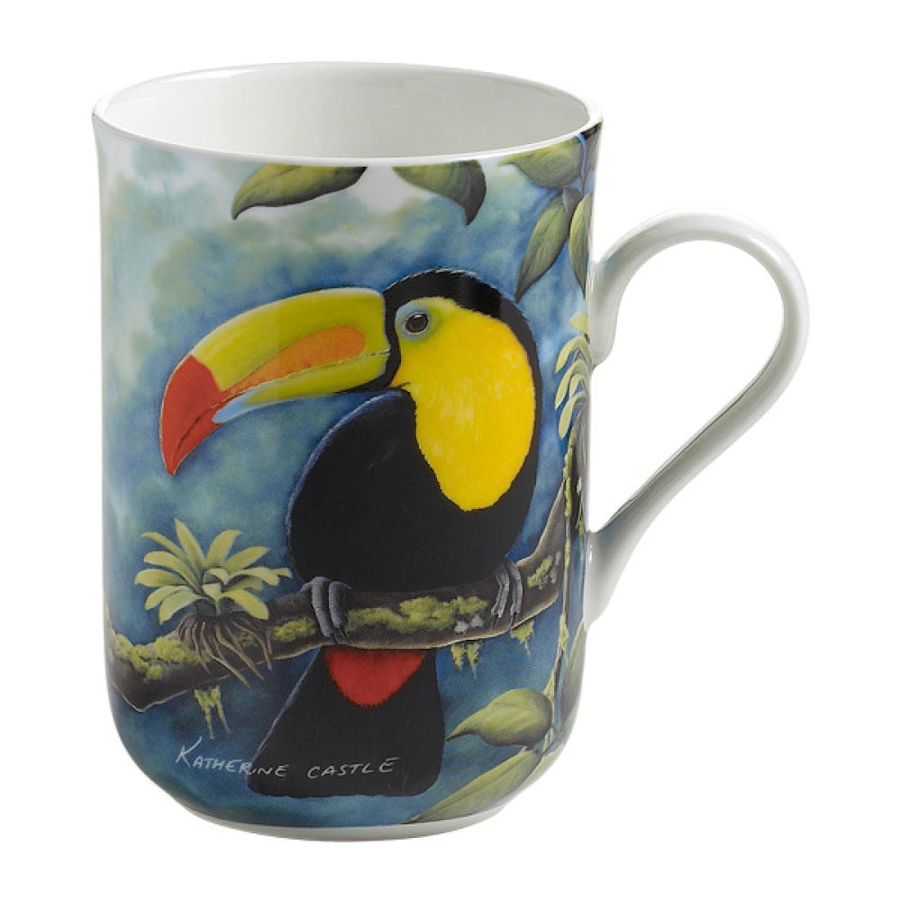 Maxwell & Williams Porzellan Becher, Kaffeetasse, Tasse, Tukan, 350 ml, PBW1001